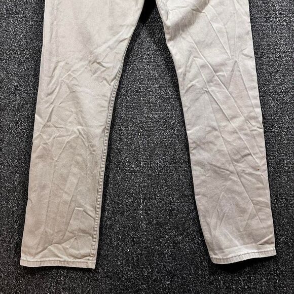 Levi's 513 Chino Men’s W33 L32 Beige Cotton Slim Straight Casual Workwear - Picture 2 of 6